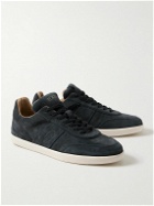Tod's - Rubber-Trimmed Suede Sneakers - Blue