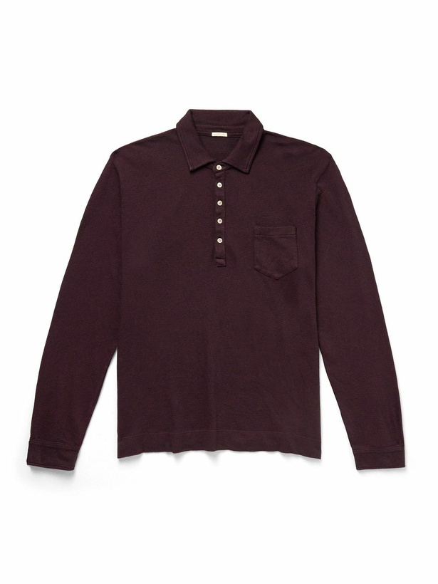 Photo: Massimo Alba - Cotton-Blend Polo Shirt - Burgundy