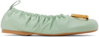 JW Anderson Green JWA Puller Leather Ballerina Flats