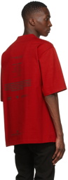 Dolce & Gabbana Red & Black DG Logo Print T-Shirt