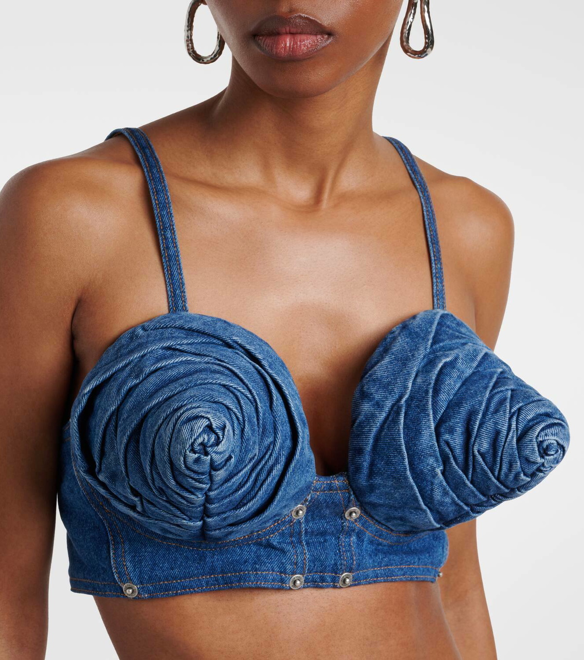 Jean Paul Gaultier Denim bra top