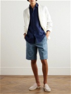 Etro - Straight-Leg Cotton-Blend Twill Bermuda Shorts - Blue