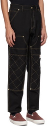 Advisory Board Crystals Black Double Knee Trousers