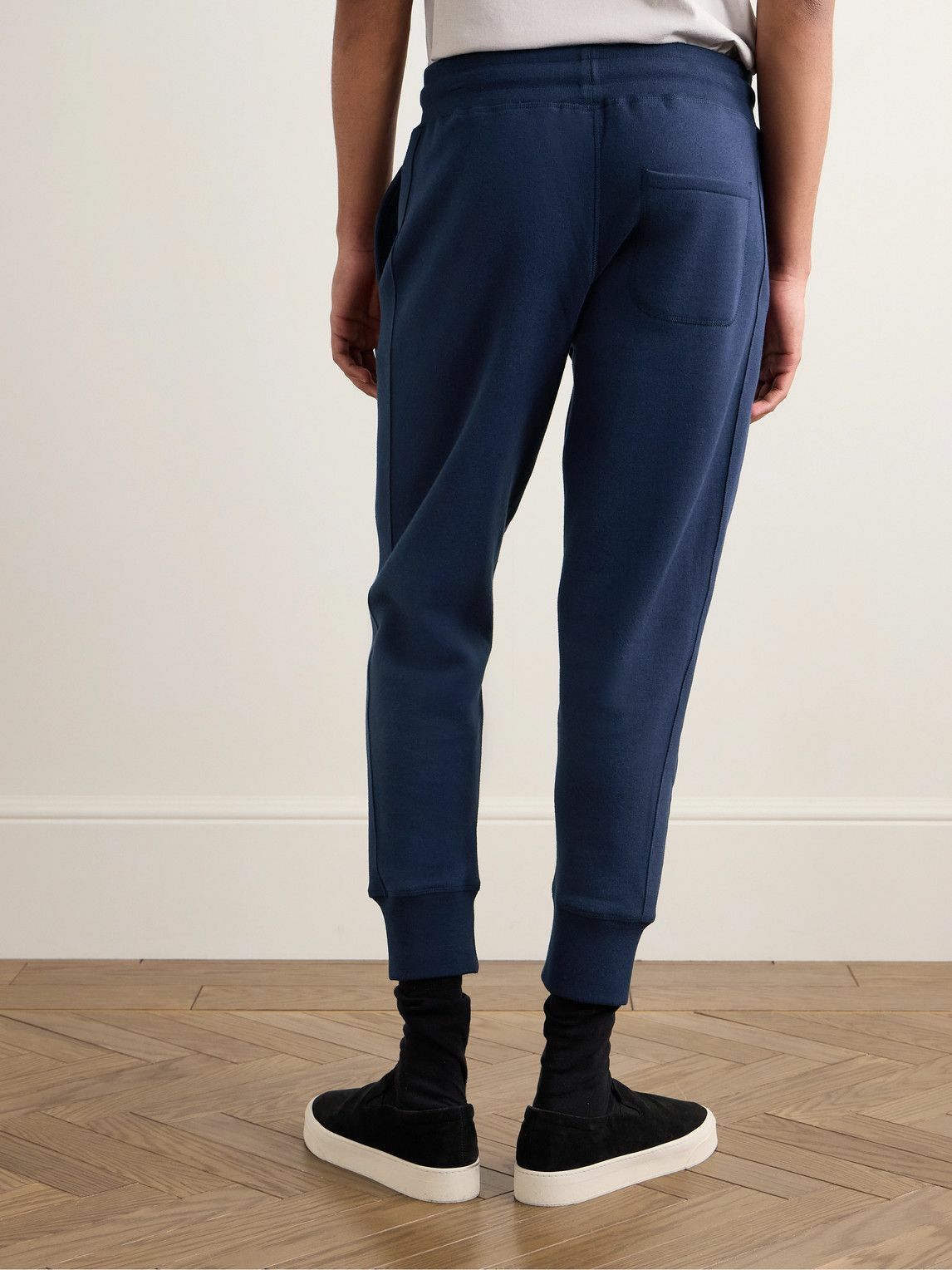 Kingsman - Tapered Cotton and Cashmere-Blend Jersey Sweatpants - Blue