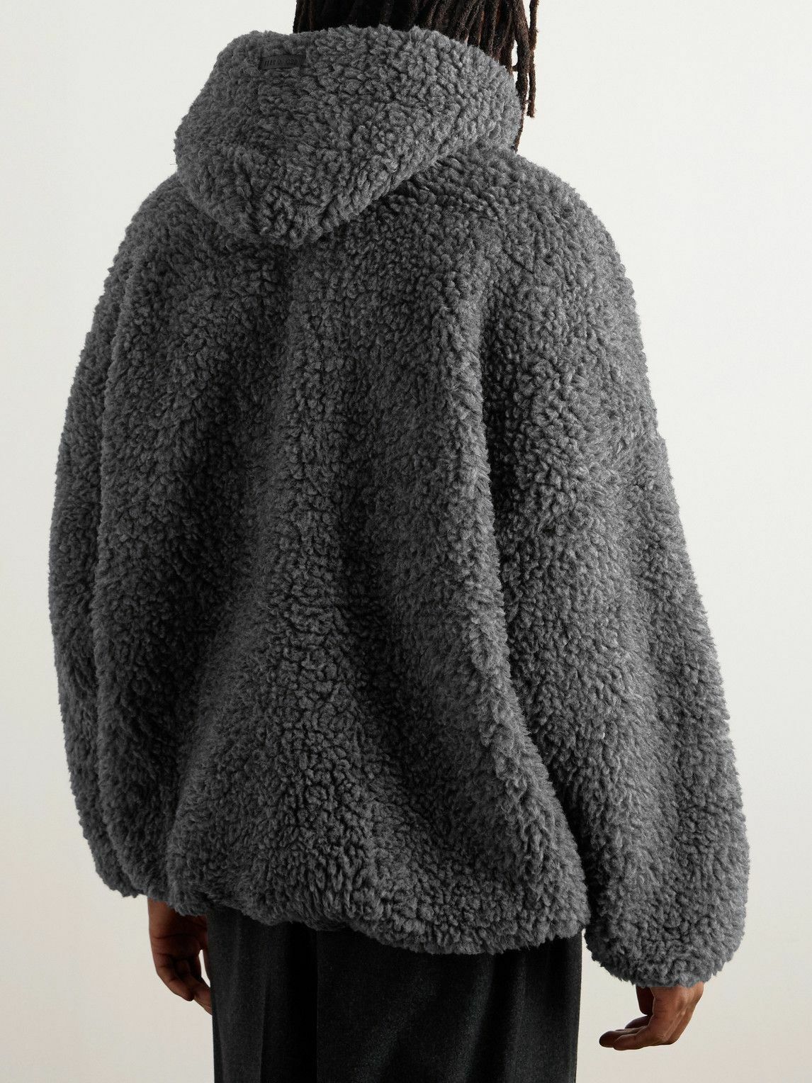 Fear of God - Oversized Wool-Blend Fleece Hoodie - Gray Fear Of God