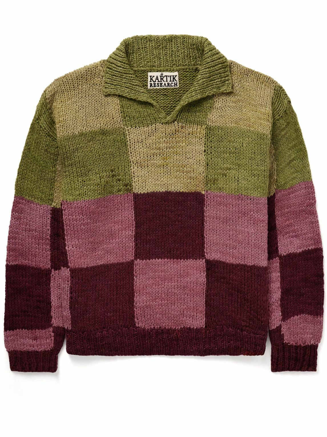 Kartik Research - Patchwork Checked Wool Sweater - Multi Kartik