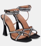 D'Accori Carre embellished satin sandals
