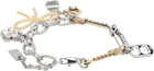 Marc Jacobs Silver & Gold 'The Grunge Glam Charm' Bracelet