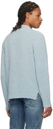 Solid Homme Blue Vented Sweater