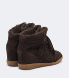 Isabel Marant Bobby shearling-lined suede wedge sneakers