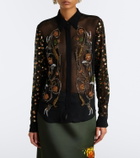 Dries Van Noten Embellished sheer blouse