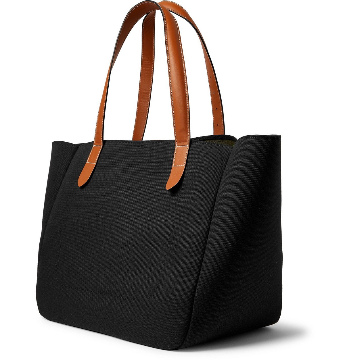 JW Anderson logo-detail Leather Tote Bag - Black