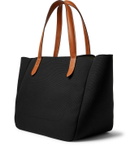 JW Anderson - Leather-Trimmed Logo-Embroidered Canvas Tote Bag - Black