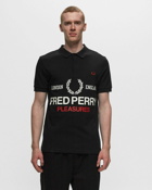 Fred Perry X Pleasures Logo Fred Perry Shirt Black - Mens - Polos