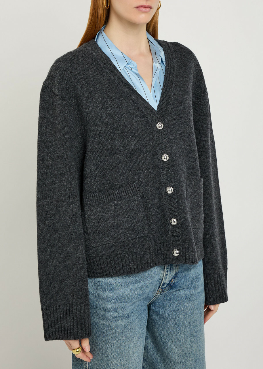 Ganni Wool Cardigan Black GANNI