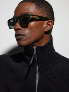 Jacques Marie Mage - Dakota Rectangular-Frame Acetate Sunglasses