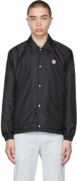 Maison Kitsuné Black Bertil Windbreaker Jacket