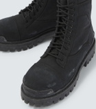 Balenciaga Combat Strike canvas lace-up boots