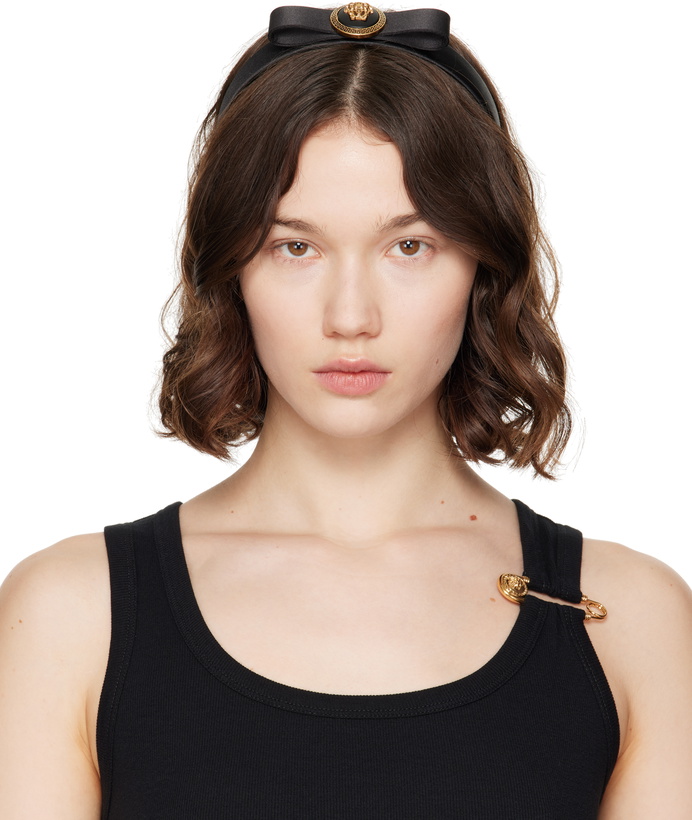Photo: Versace Black Gianni Ribbon Headband