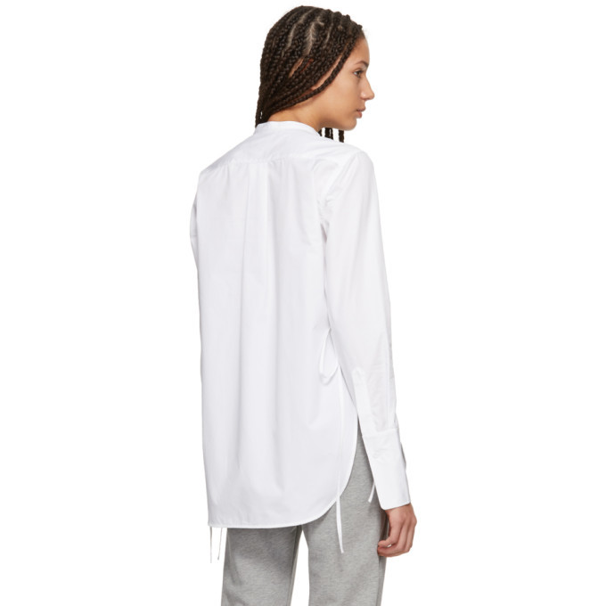 Ports 1961 White Poplin Tie Shirt