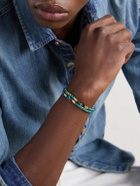 Mikia - Circle 4 Gold-Plated Sterling Silver Sapphire Beaded Bracelet - Blue