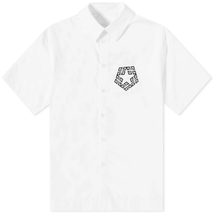Photo: Givenchy Men's Short Sleeve 4G Star Logo Shirt in White