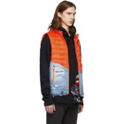 Greg Lauren Orange and Blue Paul and Shark Edition 50/50 Vest