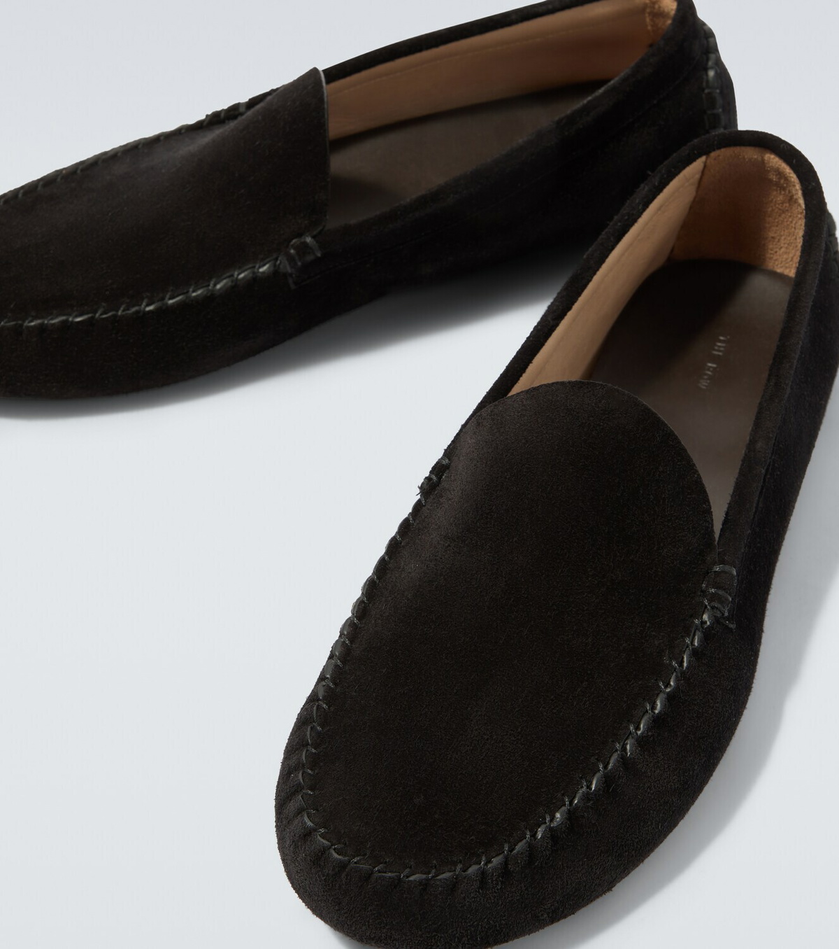 The Row New Lucca suede slip-on shoes
