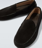 The Row New Lucca suede slip-on shoes