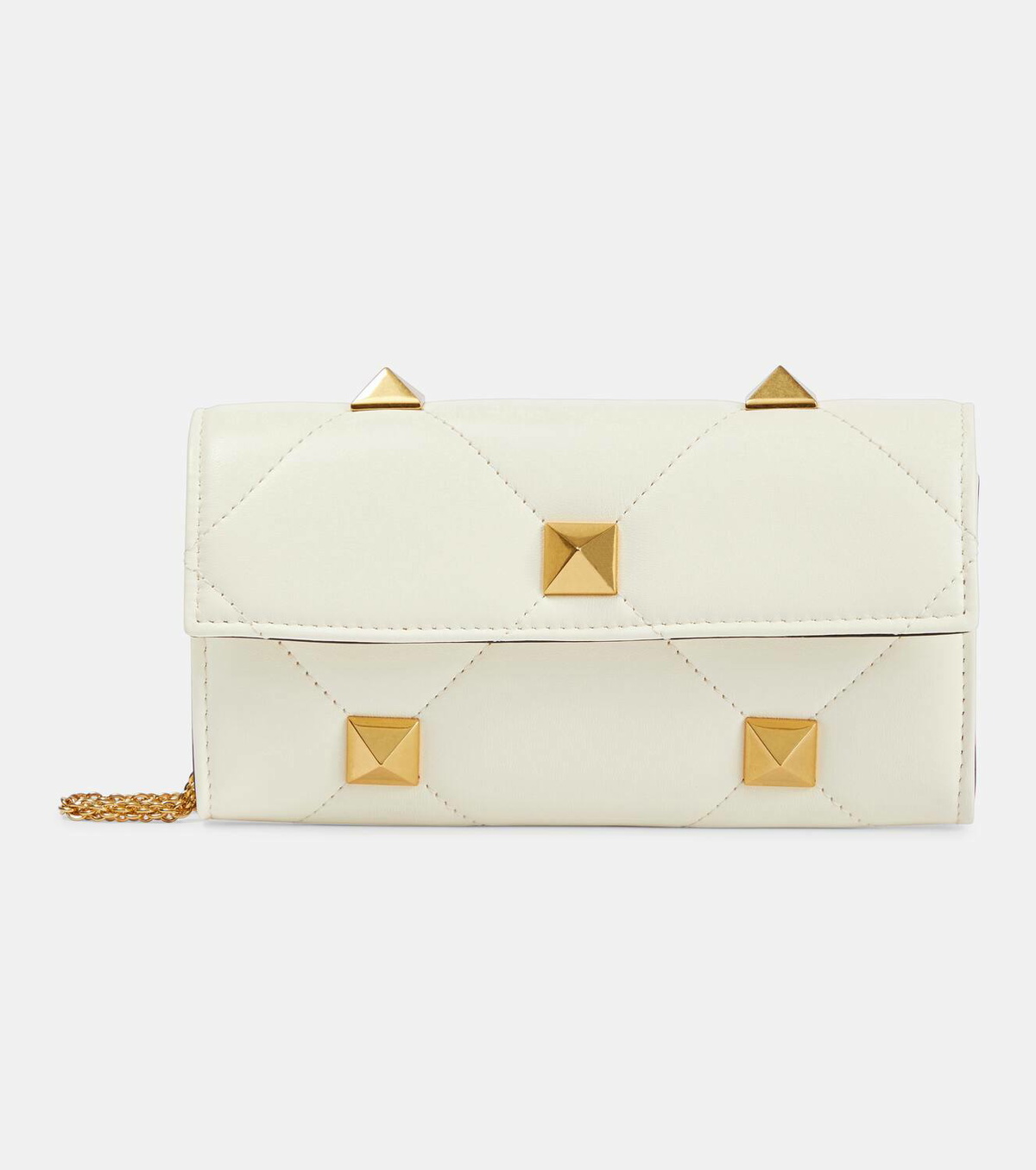 VALENTINO ♪ Roman Stud チェーンウォレット ZW2P0S61V Valentino Garavani Roman Stud leather wallet on chain