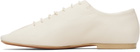 LEMAIRE Off-White Souris Flat Classic Derbys