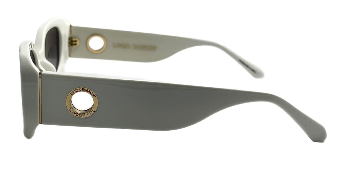 Linda Farrow Lola - White Sunglasses
