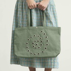 Damson Madder Women's Raine Swirly Eyelet Tote Bag - in Mint 