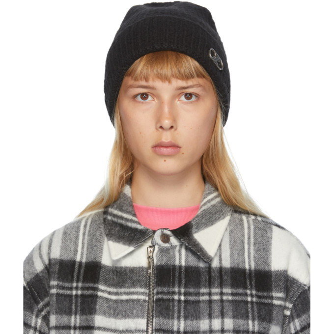 We11done Black Logo Beanie We11done