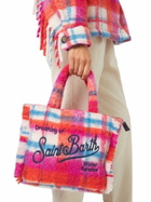 MC2 Saint Barth Wooly Colette Fringed Handbag With Tartan Pattern