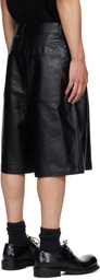 LE17SEPTEMBRE Black Bermuda Faux-Leather Shorts