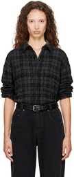 WILLY CHAVARRIA Gray Quilted Overshirt Jacket