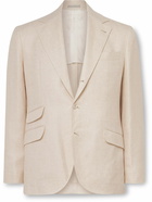 Brunello Cucinelli - Slim-Fit Linen, Wool and Silk-Blend Blazer - Neutrals