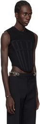 Dion Lee Black Rib Corset Tank Top