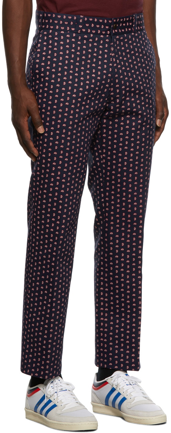 Noah Navy Paisley Work Trousers Noah NYC