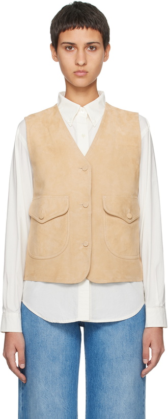 Photo: Nothing Written Beige Loi Leather Vest
