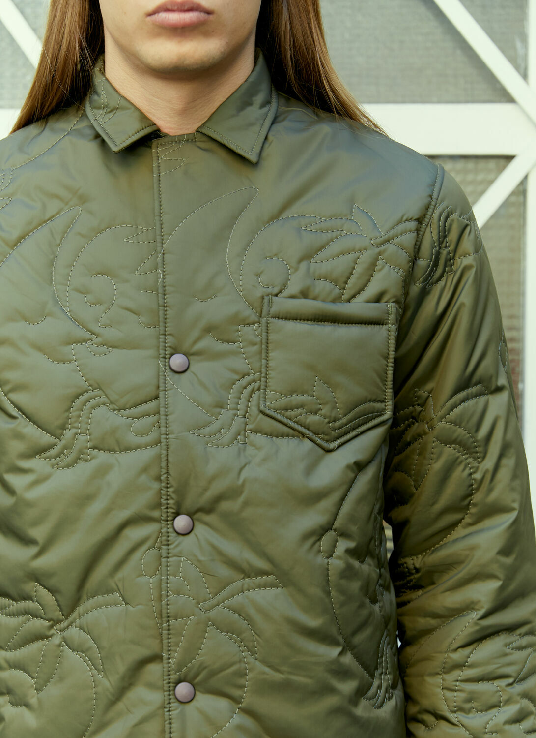 Sky High Farm Workwear Palm Tree Quilted Overshirt