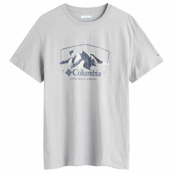 Photo: Columbia Men's Path Lake™ Graphic T-Shirt in Columbia Grey Heather
