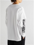 ACRONYM - Printed Layered Cotton-Jersey T-Shirt - White