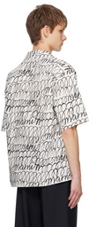 Marni White Scribble Motif Shirt