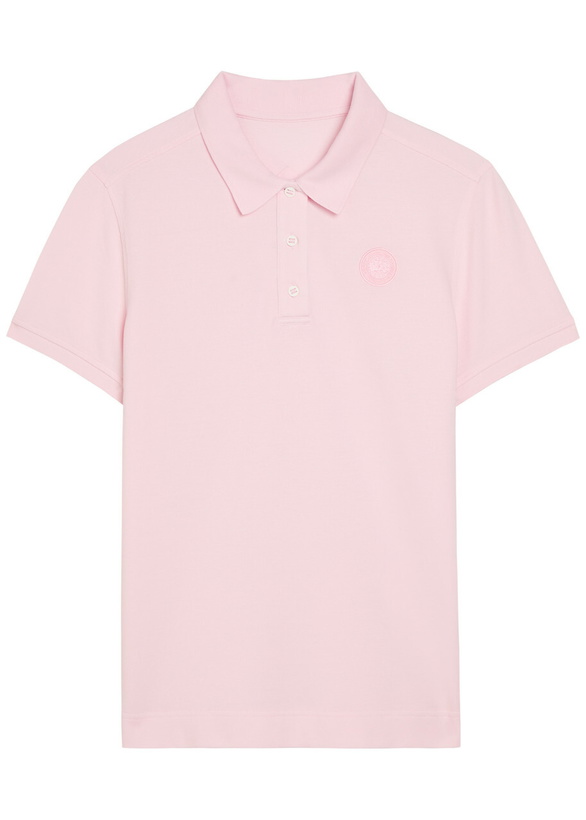 Photo: Canada Goose Almira Logo-appliqued Piqué Cotton Polo Shirt Pink
