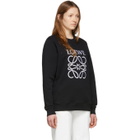 Loewe Black Embroidered Anagram Sweatshirt