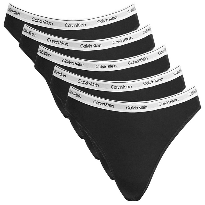 Photo: Calvin Klein Women's Icon Thong - 5 Pack in Black