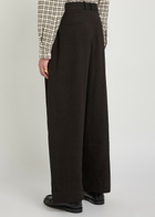 Studio Nicholson Pleated Wide-leg Trousers Brown