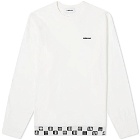 Ambush Men's Long Sleeve Monogram Rib T-Shirt in Off White/Black